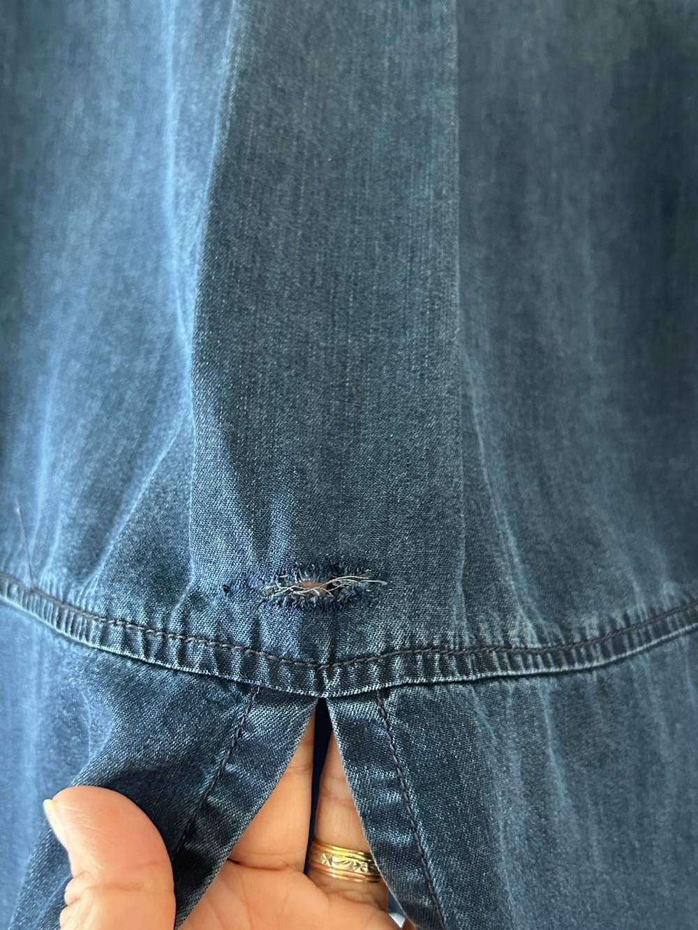 Cloth &Stone Anthropologie Washed Indigo Denim Shirt — Blue - Picture 14 of 14